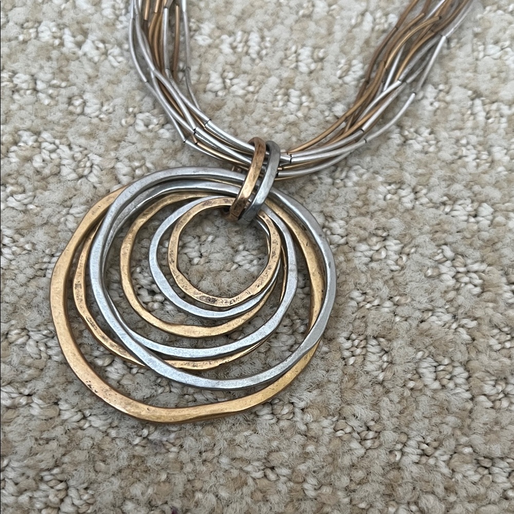 Chico’s Elegant Gold and Silver Necklace - Picture 2 of 8